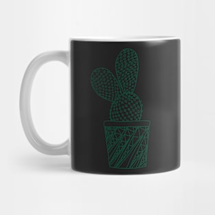 Bunny Ear Cactus // Green Mug